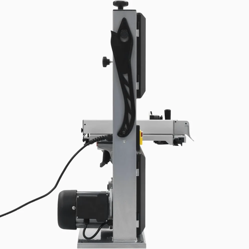 vidaXL Sega a Nastro Profondità di Taglio 245 mm per Legno Morbido Duro Tavolo Inclinabile Segatrice da Banco Troncatrice in Acciaio Nero e Argento