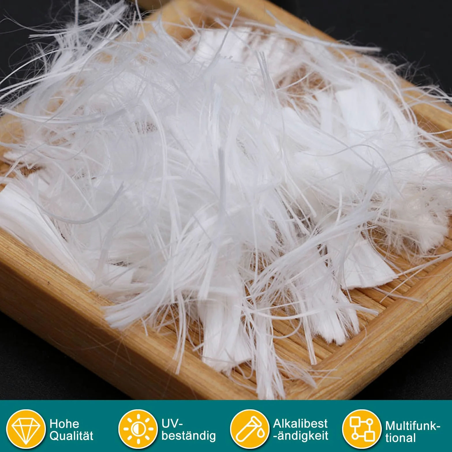 500 g Fibra di polipropilene, fibre di poliestere da 19 mm, per calcestruzzo, gesso, fibre polimeriche, resistenza di rinforzo, previene la formazione di crepe, riduce il restringimento