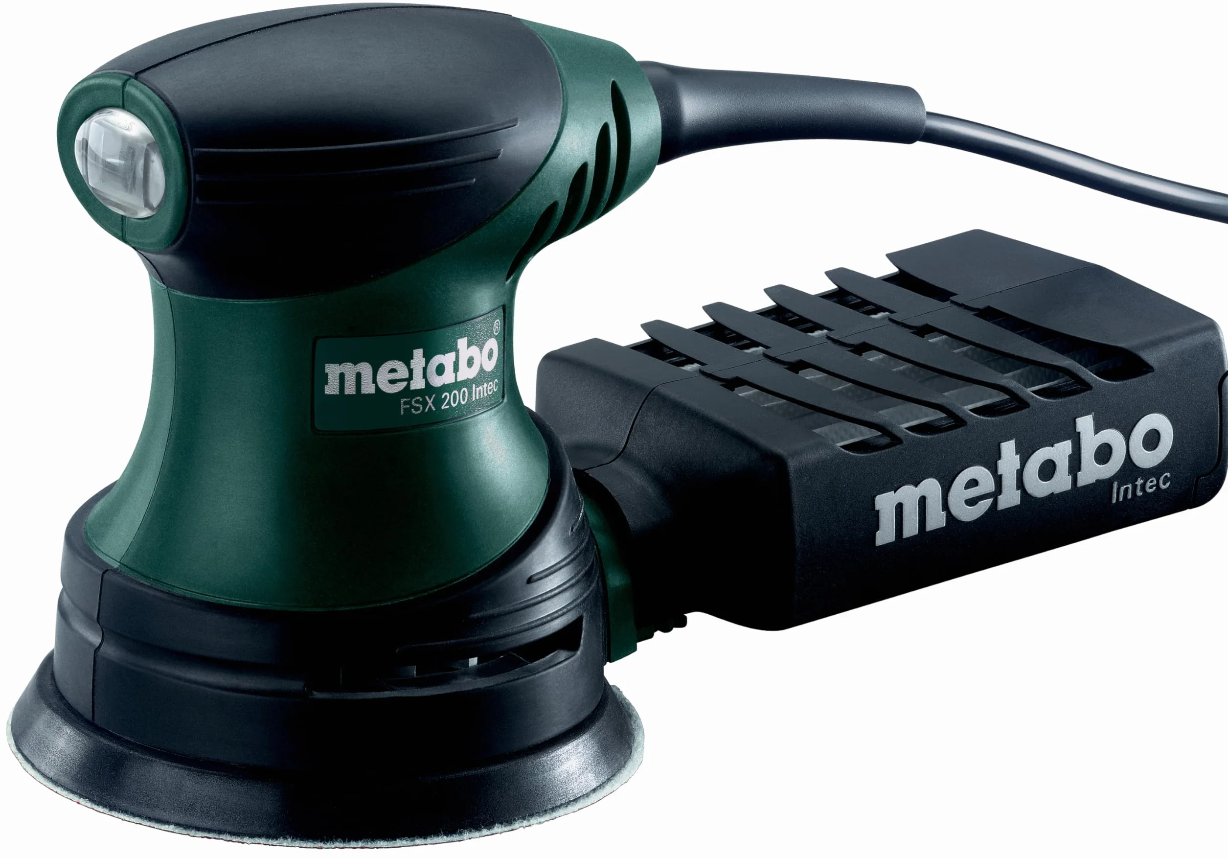 Metabo levigatrice orbitale compatta FSX 200 Intec – 609225500 – Per un comodo utilizzo con una sola mano – Potenza assorbita nominale: 240 W – Cavo da 2,8 m