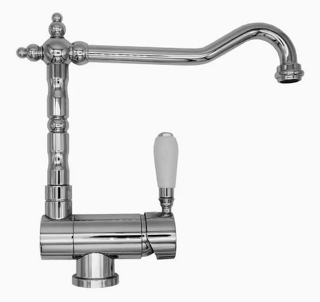 Miscelatore monocomando MIXOLDST "Old fashion" con canna pieghevole per sottofinestra (40 CROMO)