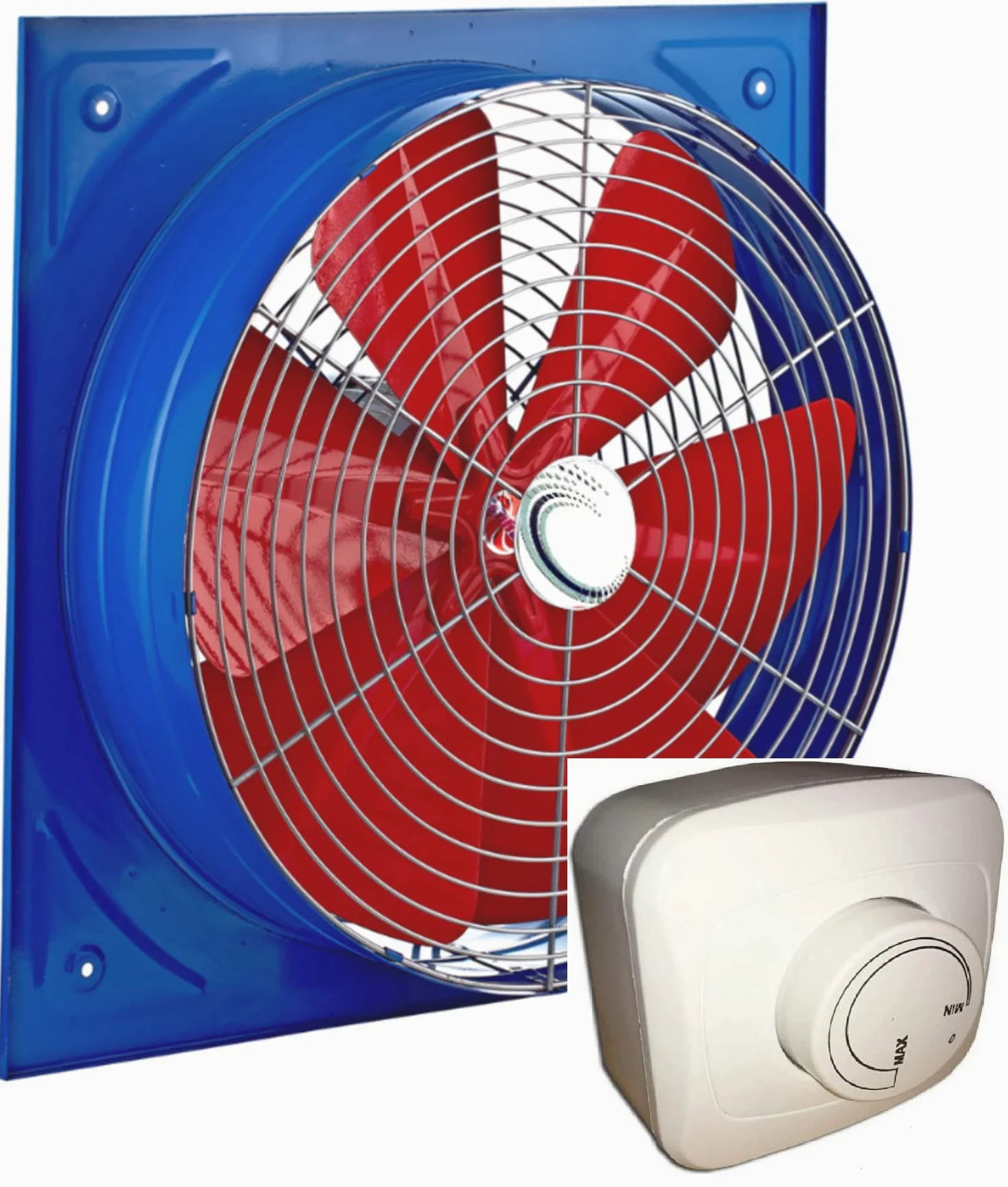 400 mm industriale ventilatore da parete con 400 Watt Regolatore di velocità, assiale ventilatore da parete in metallo motore Ventilazione finestra