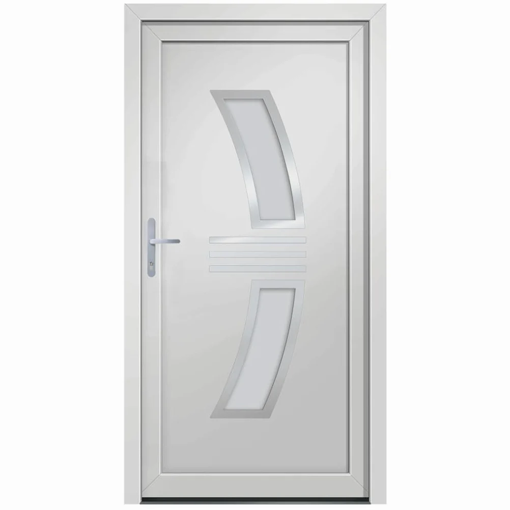 vidaXL Porta di Ingresso Destra/Sinistra Antracite e Bianco Misure Diversi