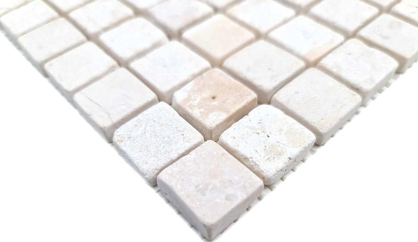 Piastrella a mosaico in marmo Thumbnail bianco
