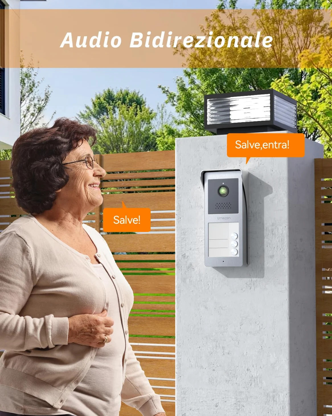 TMEZON Videocitofono 2 Fili Trifamiliare Citofoni con 3 Monitor TFT a Colori 7 pollici e Campanello esterno con telecamera Visione Notturna,Audio Bidirezionale,T30 per 3 Famiglie/Appartamenti