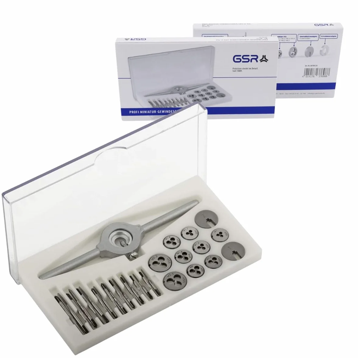 GSR-31 tlg. HSS Miniatur Gewindeschneidsatz M1-M2, 5