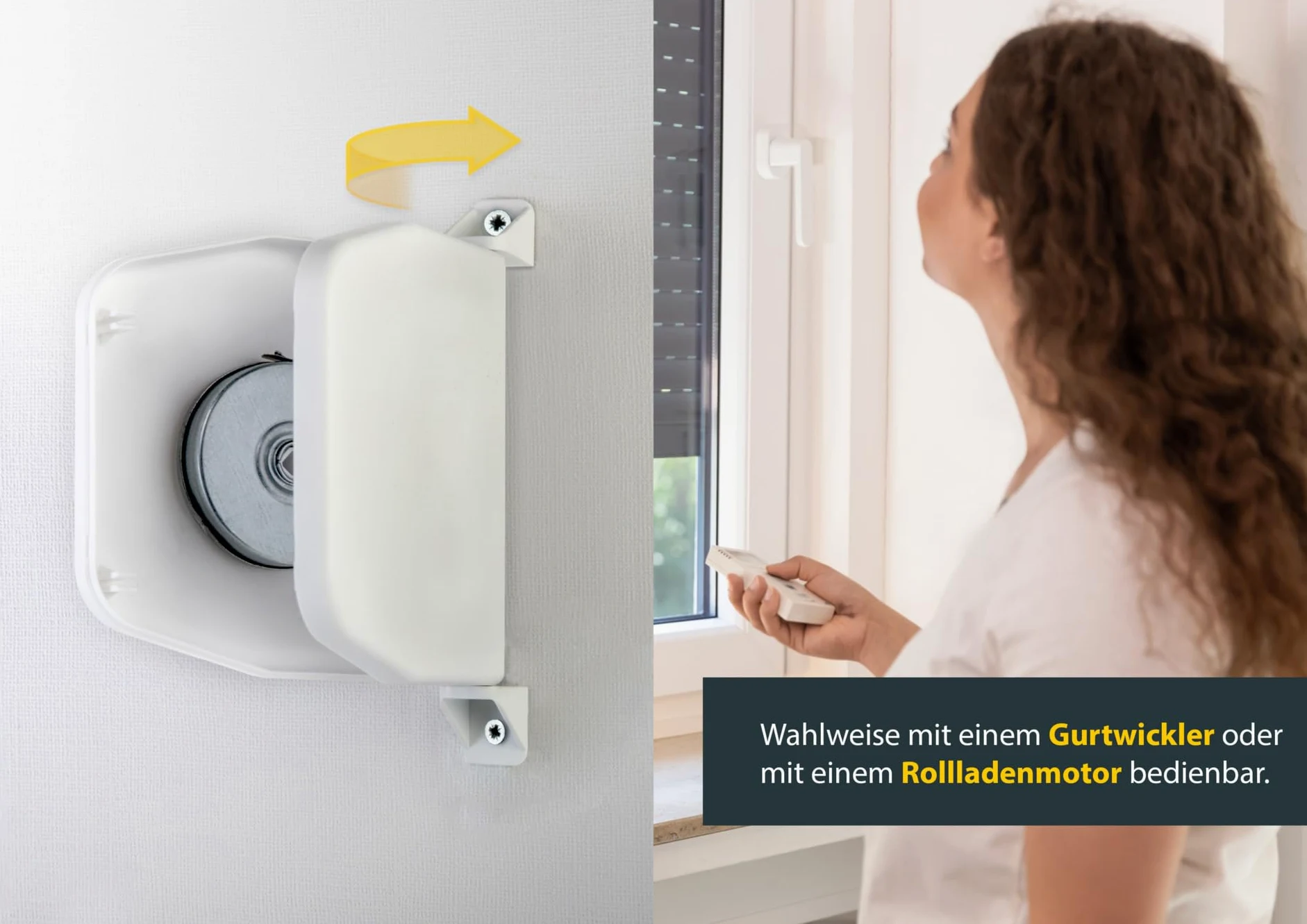Schellenberg 39054 - Set di tapparelle a soffitto per finestre, sistema di tapparelle Mini, PVC, 75 x 90 cm, bianco/grigio, regolabile in altezza e larghezza, incl. isolamento EPS e accessori per il