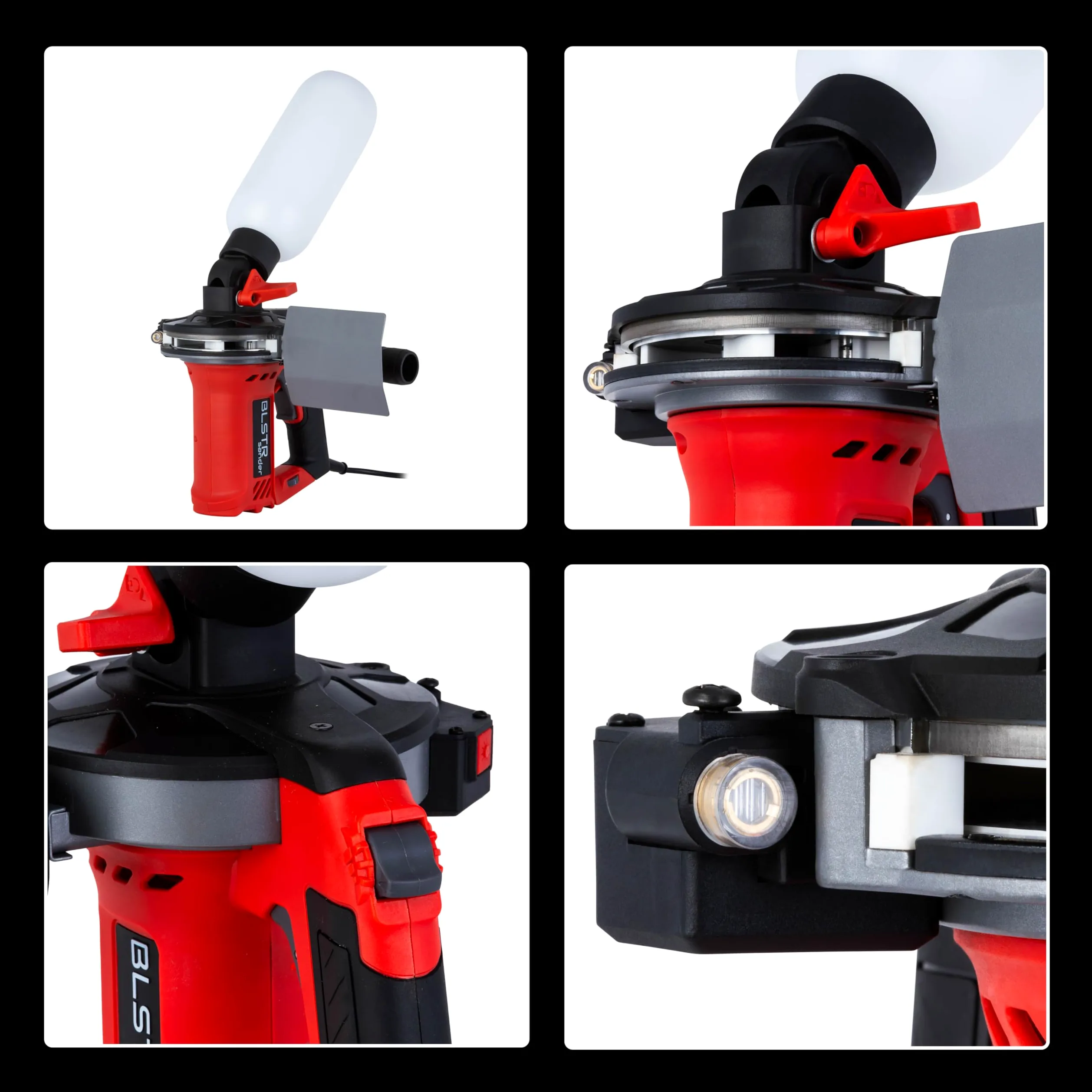Sabbiatrice portatile manuale, senza compressore – per metallo, legno e vetro – disco in ceramica – puntatore laser per levigatura di precisione – compatibile con Sand 0,2–0,5 mm