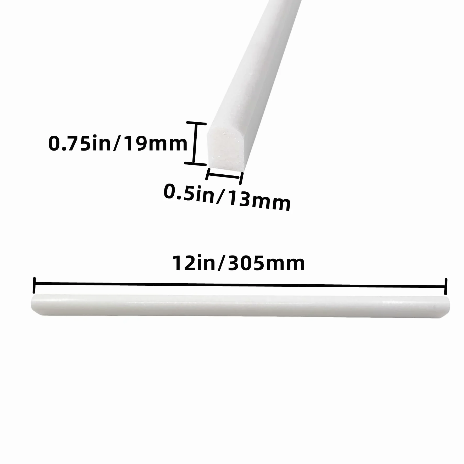 15 piastrelle greche in marmo bianco lucido, bordo da 30,5 cm, per bagno, backsplash, cucina, doccia (bianco)