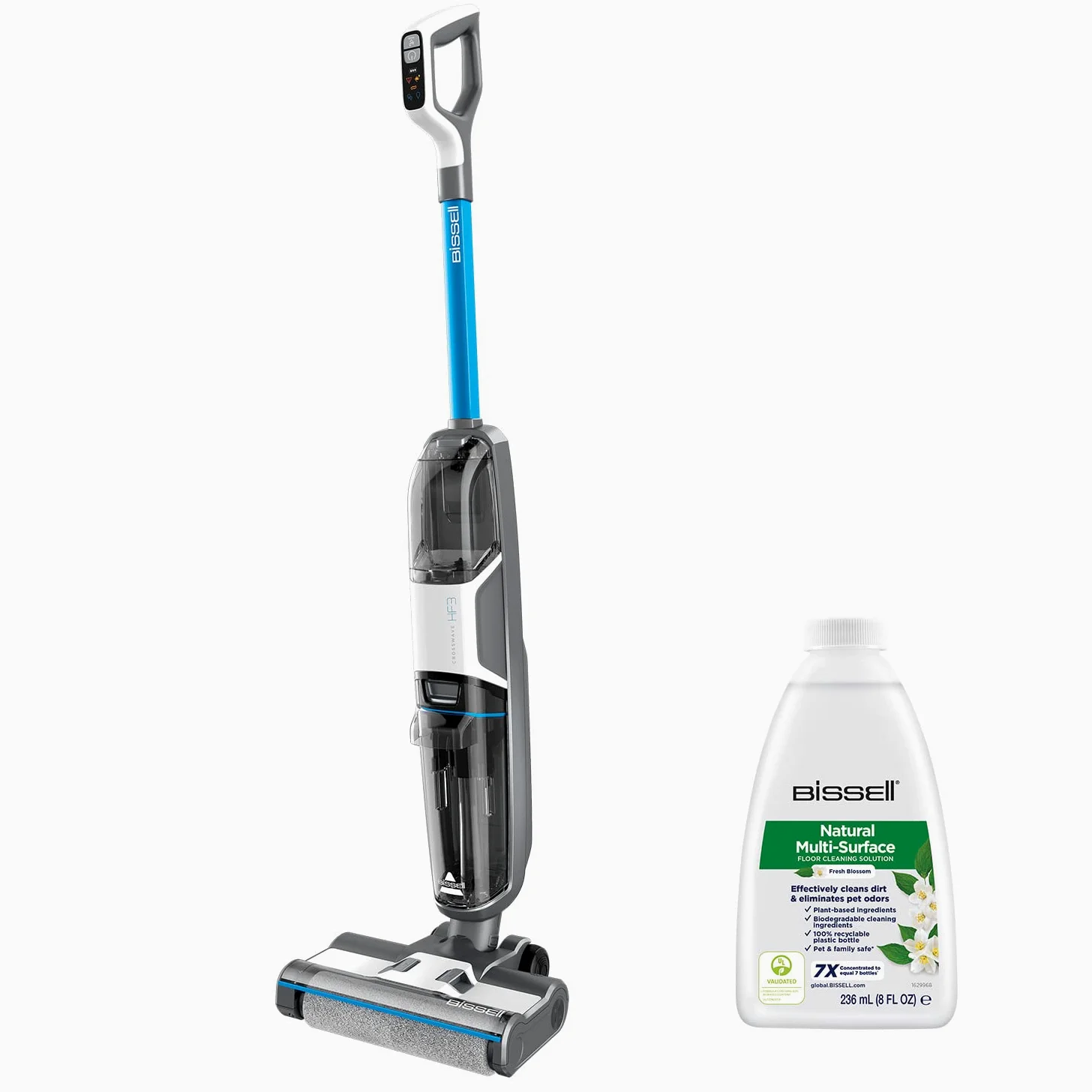 Bissell CrossWave HF3, Aspirapolvere Senza Fili, Aspira e Lava Insieme, Scopa Elettrica Leggero, 25 Minuti di Autonomia, Lavasciuga Pavimenti, Lavapavimenti Potente, Solo per Pavimenti Duri, 3598N