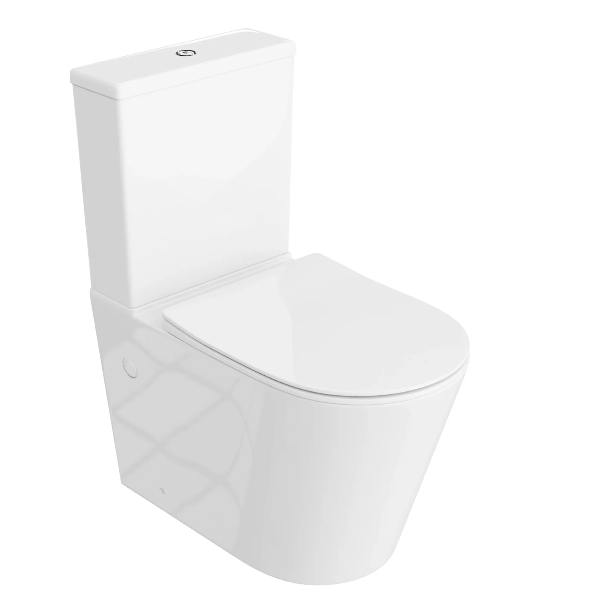 LAVITA WC monoblocco con cassetta di scarico integrata ANTON WHITE Set completo WC con coperchio con chiusura automatica WC in ceramica senza brida Sistema di scarico TORNADO