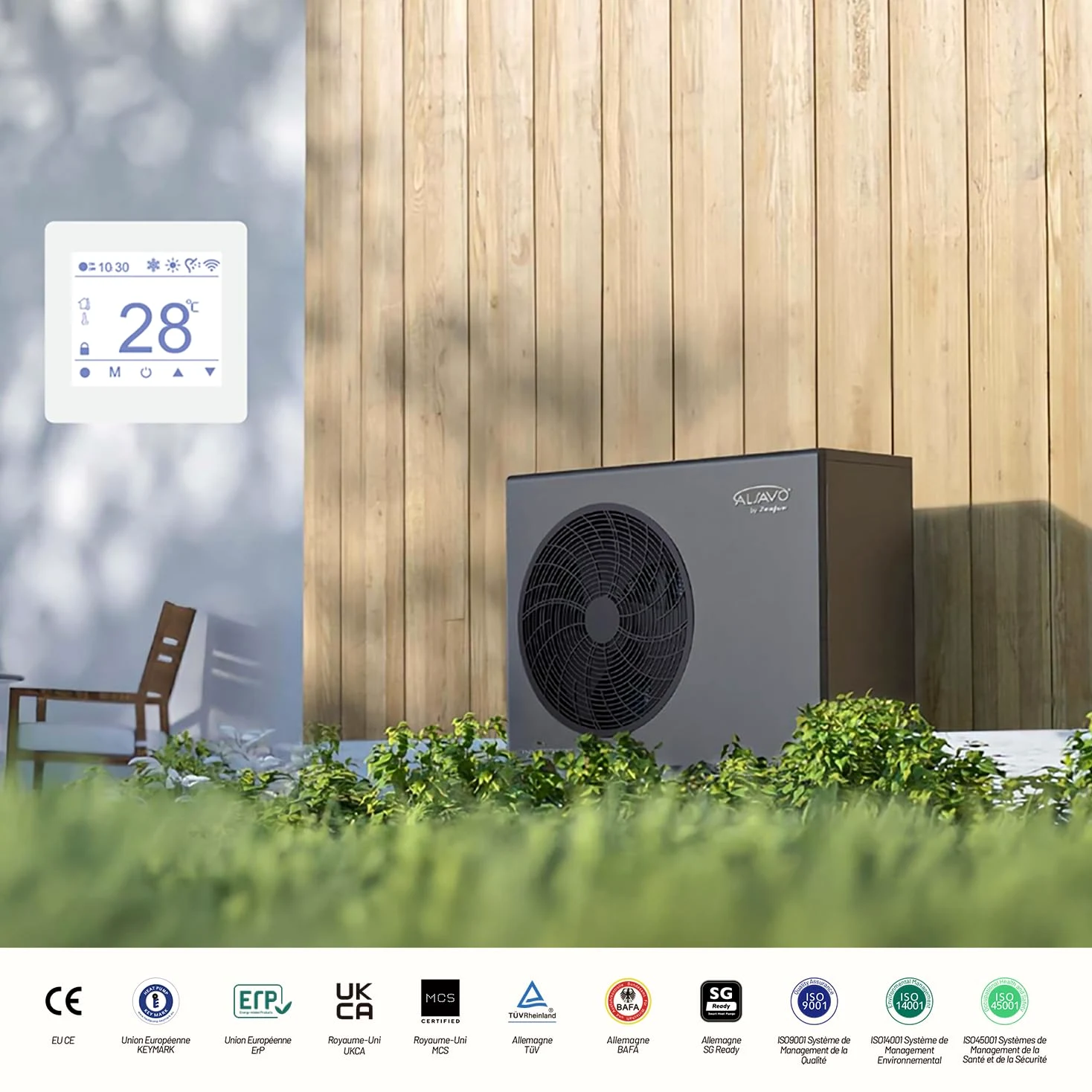 Pompa Di Calore Aria-Acqua Monoblocco R32 10 kW Monofase A+++ | INVERBOOST Technology, Ventola Singola, Riscaldamento, Raffreddamento, Acqua Calda Sanitaria
