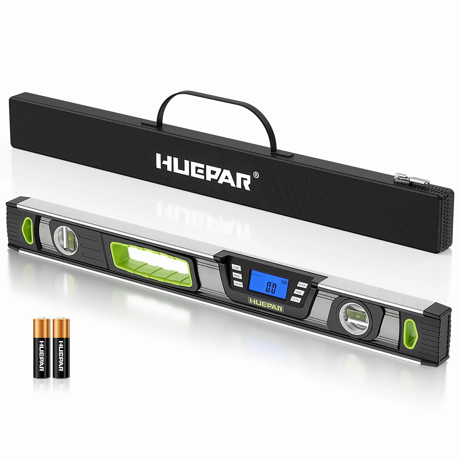 Huepar Livella digitale da 24 pollici, strumento professionale intelligente di precisione Torpedo, display LCD luminoso, avvisi acustici, fondo magnetico, IP54, resistente alla polvere e all'acqua