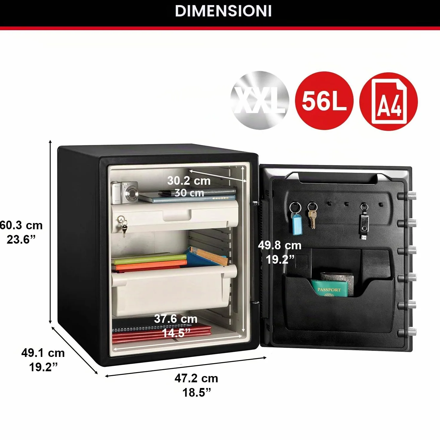 Master Lock Security Safe with Digital Combination LFW205FYC, 56L