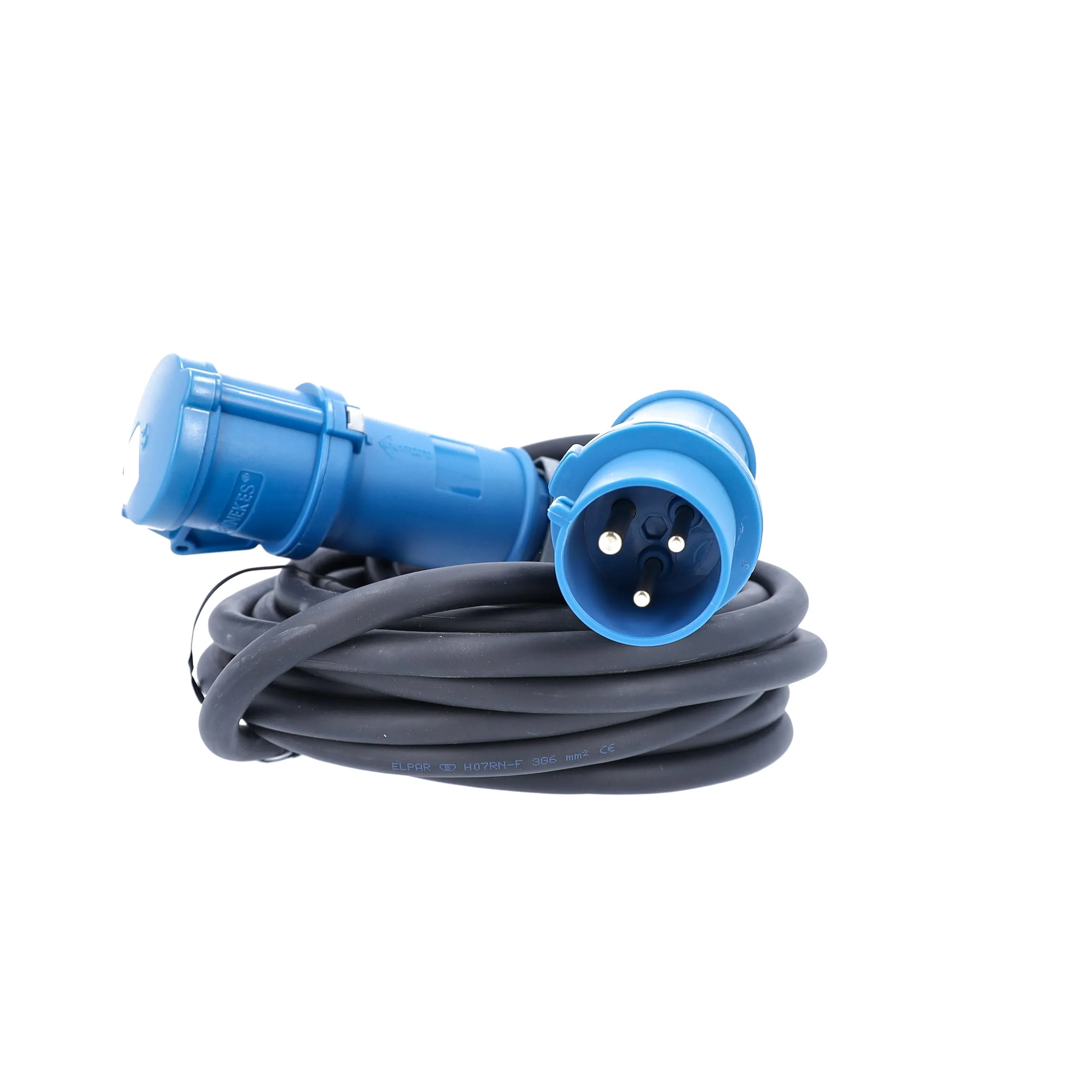 as - Schwabe cavi di prolunga CEE 10 m H07RN-F 3G6 - spina CEE e giunto CEE 230V/32A/3-pin/6h - cavo di prolunga CEE per uso esterno - Made in Germany - IP44 - nero, 63281