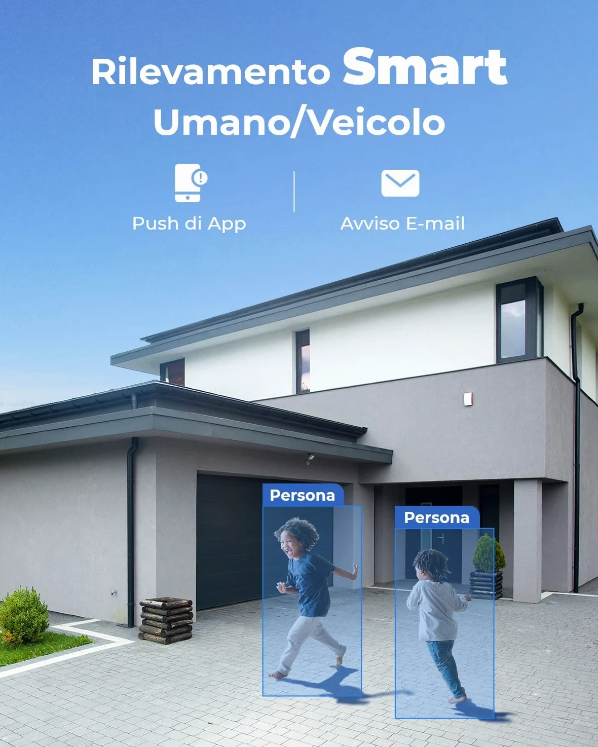 Reolink 4K PoE Kit Videosorveglianza Esterno, Rilevamento di Uomo/Veicolo, NVR 8CH 2TB + 4x Telecamere da Esterno, Visione Notturna Infrarossa, Espandibile a 16TB, Impermeabile IP67, RLK8-800B4 (Nero)
