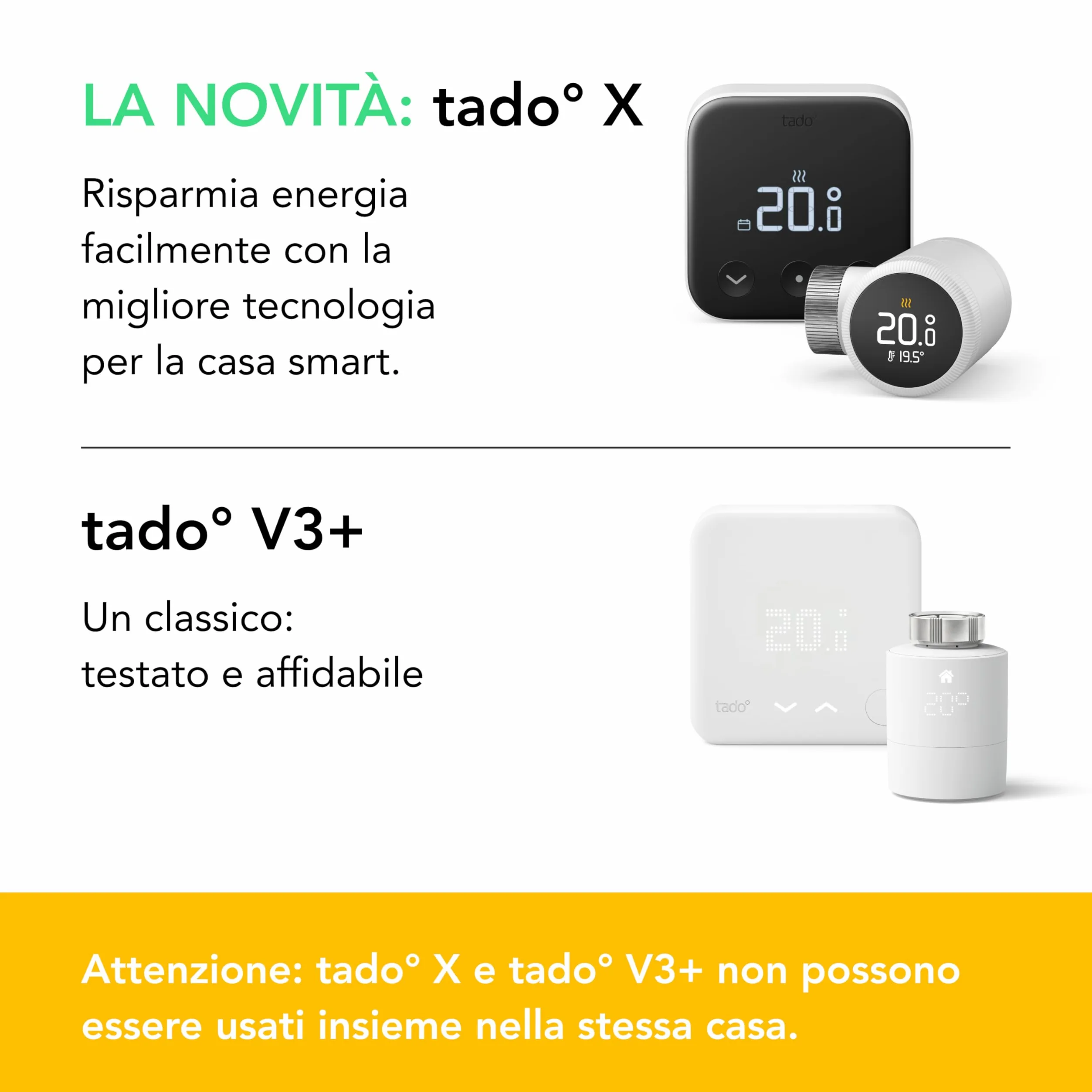 tado° sensori di temperatura wireless X, prodotto aggiuntivo per termostati intelligenti X, controllo ottimale dei radiatori, semplice installazione fai da te