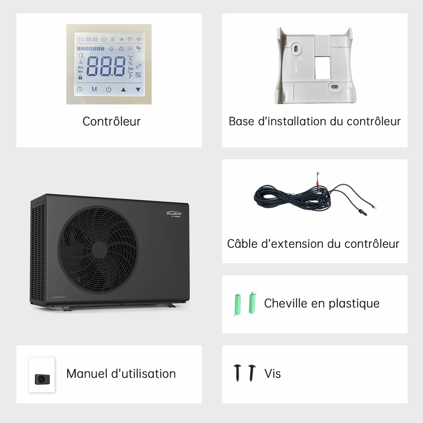 Pompa Di Calore Aria-Acqua Monoblocco R32 10 kW Monofase A+++ | INVERBOOST Technology, Ventola Singola, Riscaldamento, Raffreddamento, Acqua Calda Sanitaria