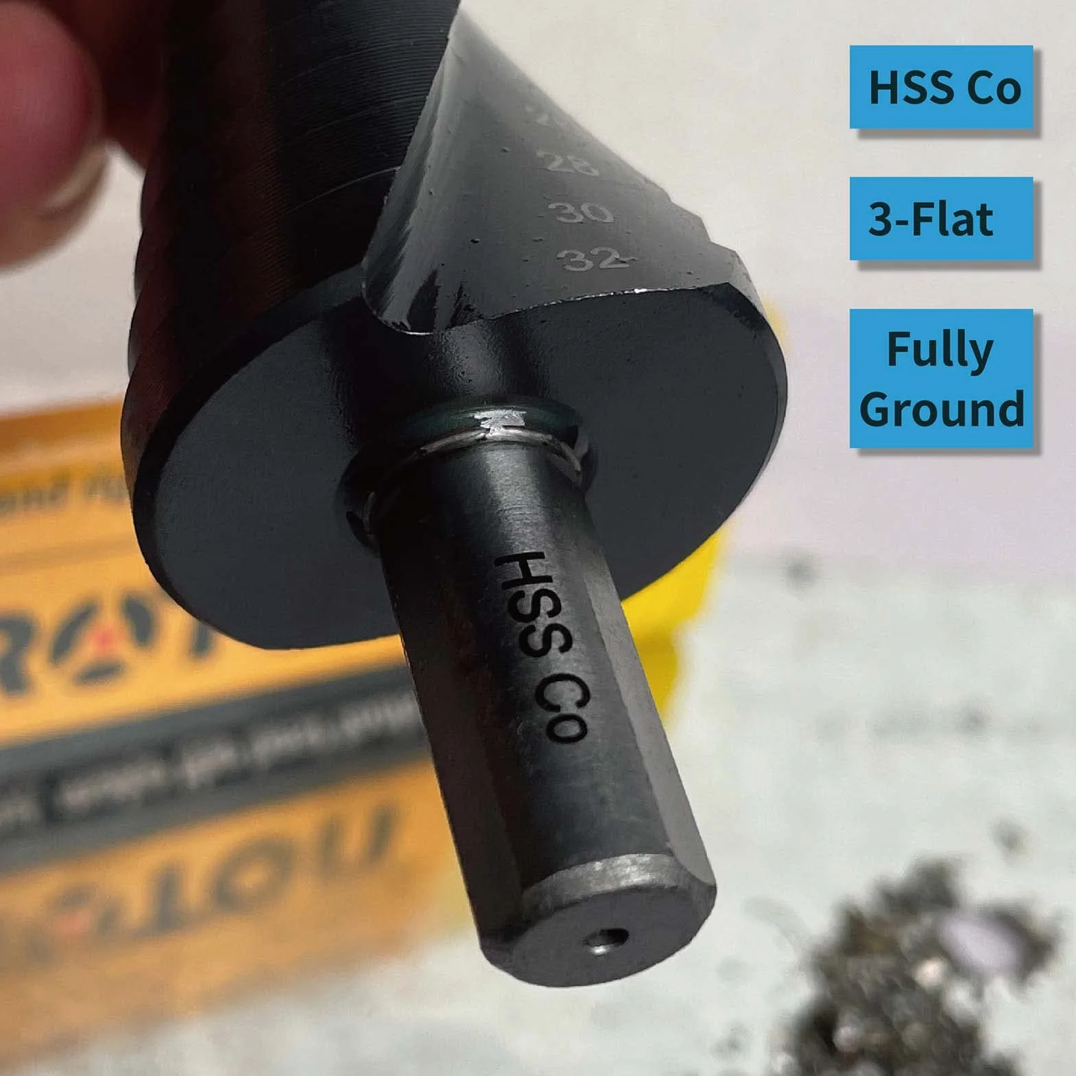 M35 Cobalto Fresa Conica Trapano a Gradini (4–32 mm/15 gradino) per Forare Acciaio Inossidabile e Metallo Duro,Hss Punte Coniche Professionali.