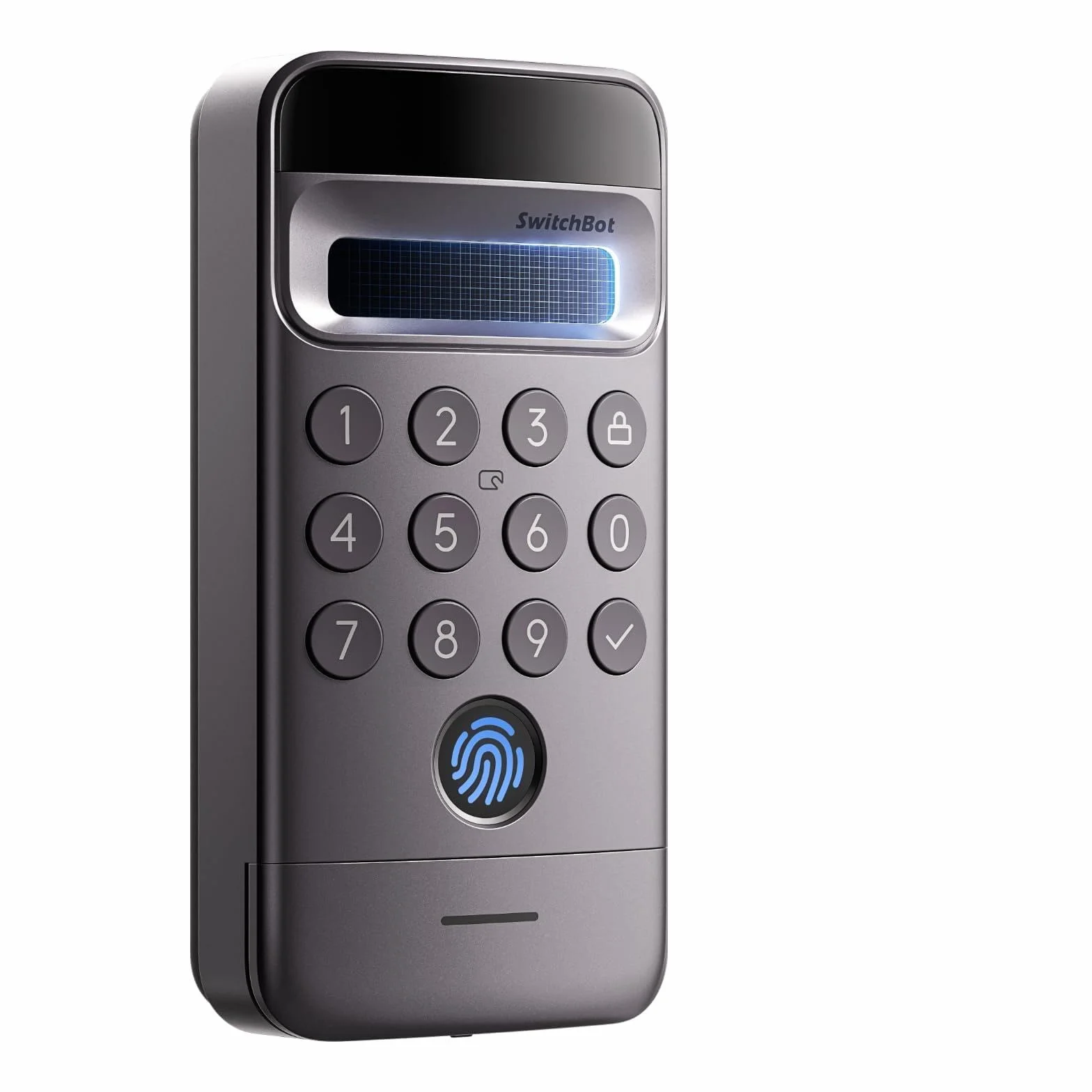 SwitchBot Keypad Vision Pro - Serratura Intelligente con Riconoscimento Facciale 3D, Accesso Senza Chiave via Volto, Impronta Digitale e Password Virtuali, per Sicurezza Domestica