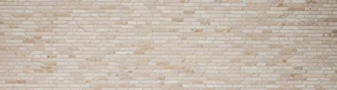 Piastrelle a mosaico in marmo naturale, beige chiaro, Brick Biancone MOS40-0105