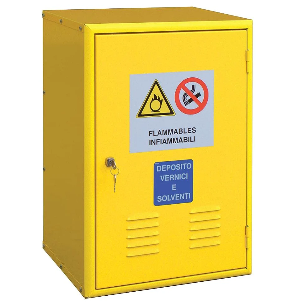 Armadio di sicurezza per prodotti infiammabili, Mis. 415 L x 300 P x 600 H mm, giallo RAL 1021