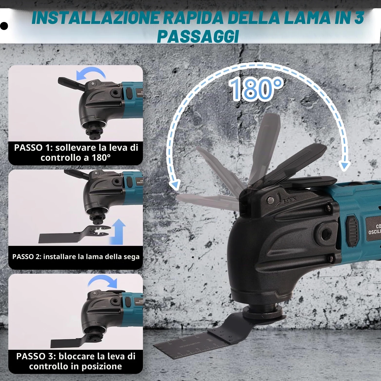 YEARTOP Strumento Multifunzione a Batteria con 2 Batterie da 4000 mAh