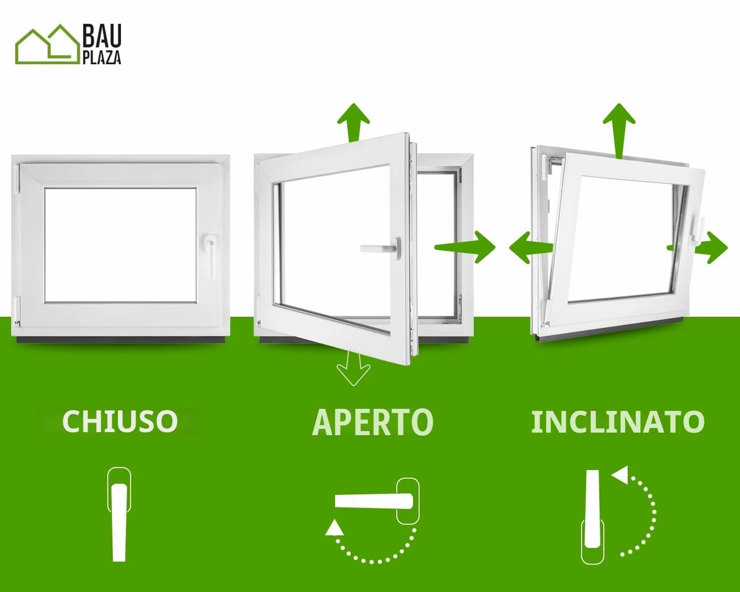 Finestra Serramenti in pvc Bianco - Vetro camera Larghezza x Altezza 50 x 40 cm apertura Sinistra 500 x 400 mm Funzione Girevole - Ottima scelta