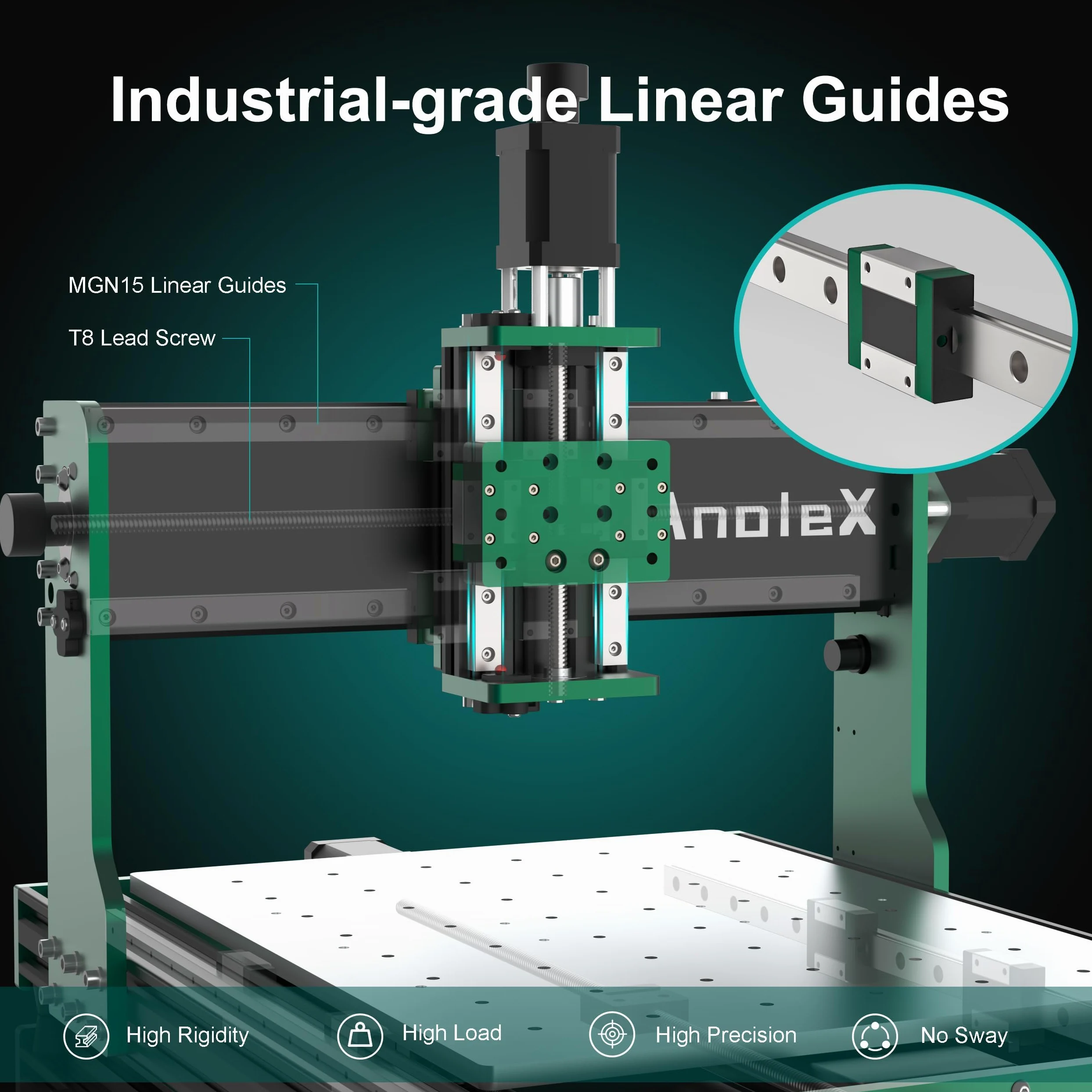 Fresatrice verticale CNC 3060-Evo Max, completamente in metallo con doppio asse XYZ, guide lineari in acciaio con fresatrice superiore da 800 W, ideale per il taglio di alluminio, ottone