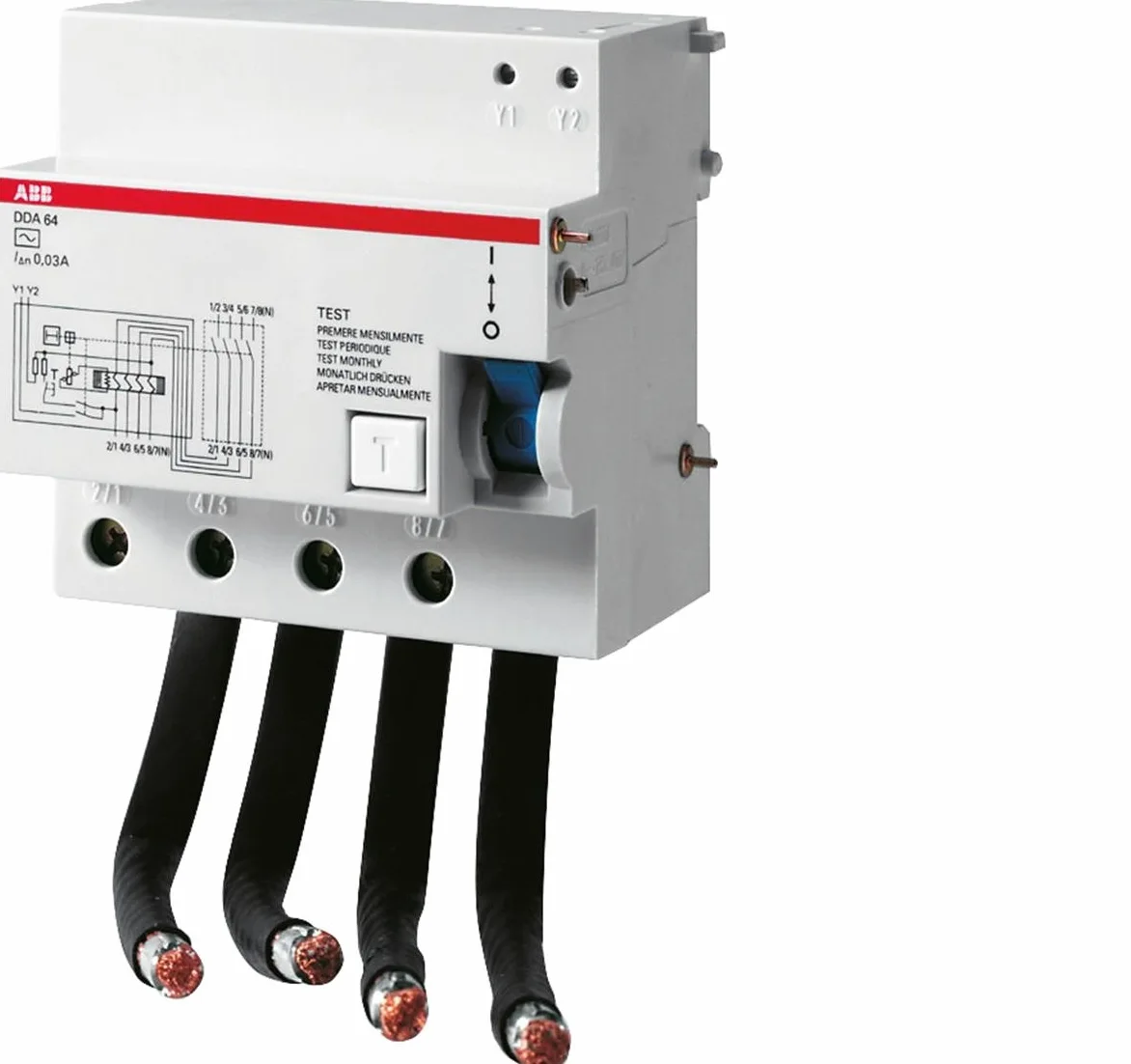 ABB DDA64 80-100A 30MA BLOCCO DIFFERENZIALE ACCOPPIABILE AGLI INTERRUTTORI MAGNETOTERMICI KV 904 4
