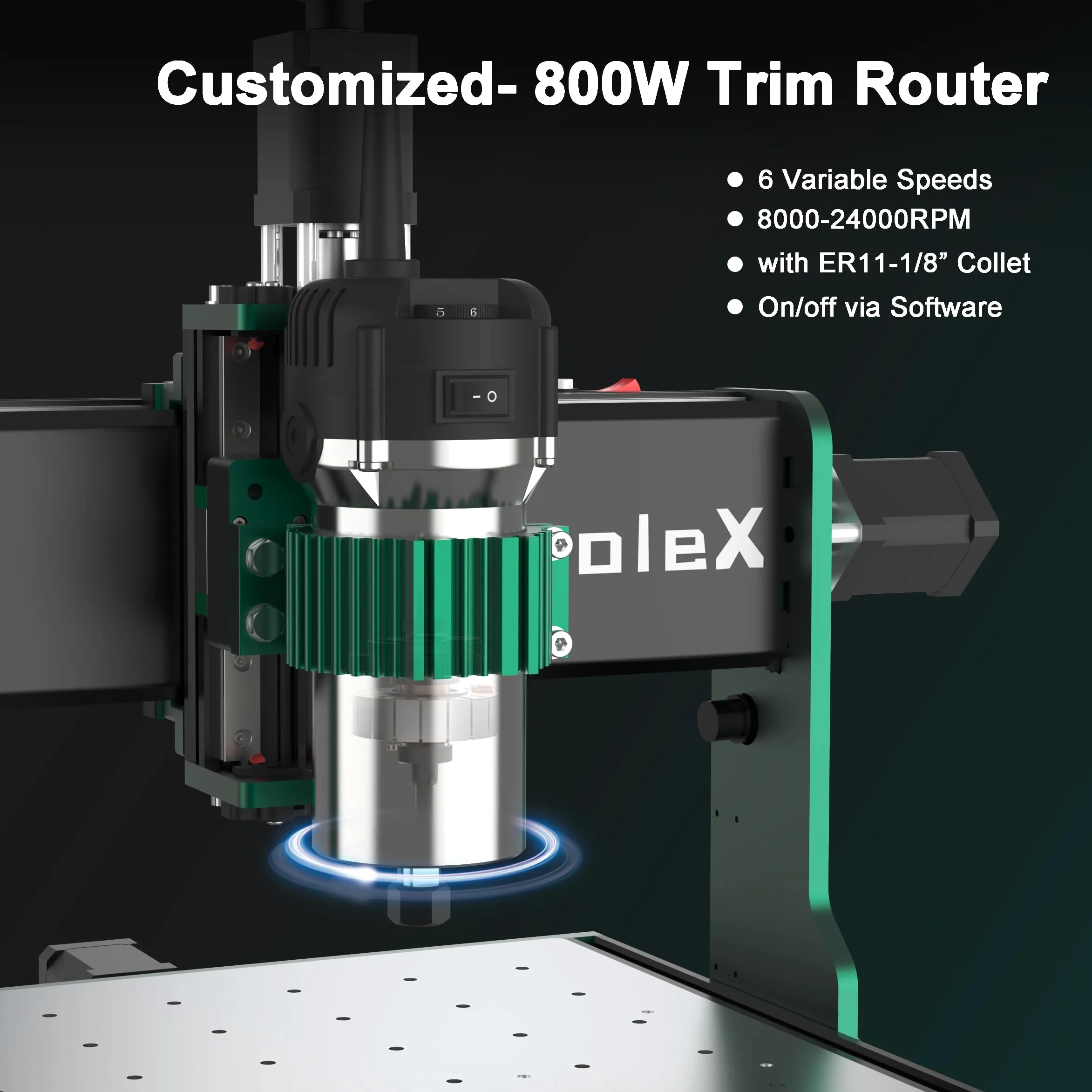 Fresatrice verticale CNC 3060-Evo Max, completamente in metallo con doppio asse XYZ, guide lineari in acciaio con fresatrice superiore da 800 W, ideale per il taglio di alluminio, ottone