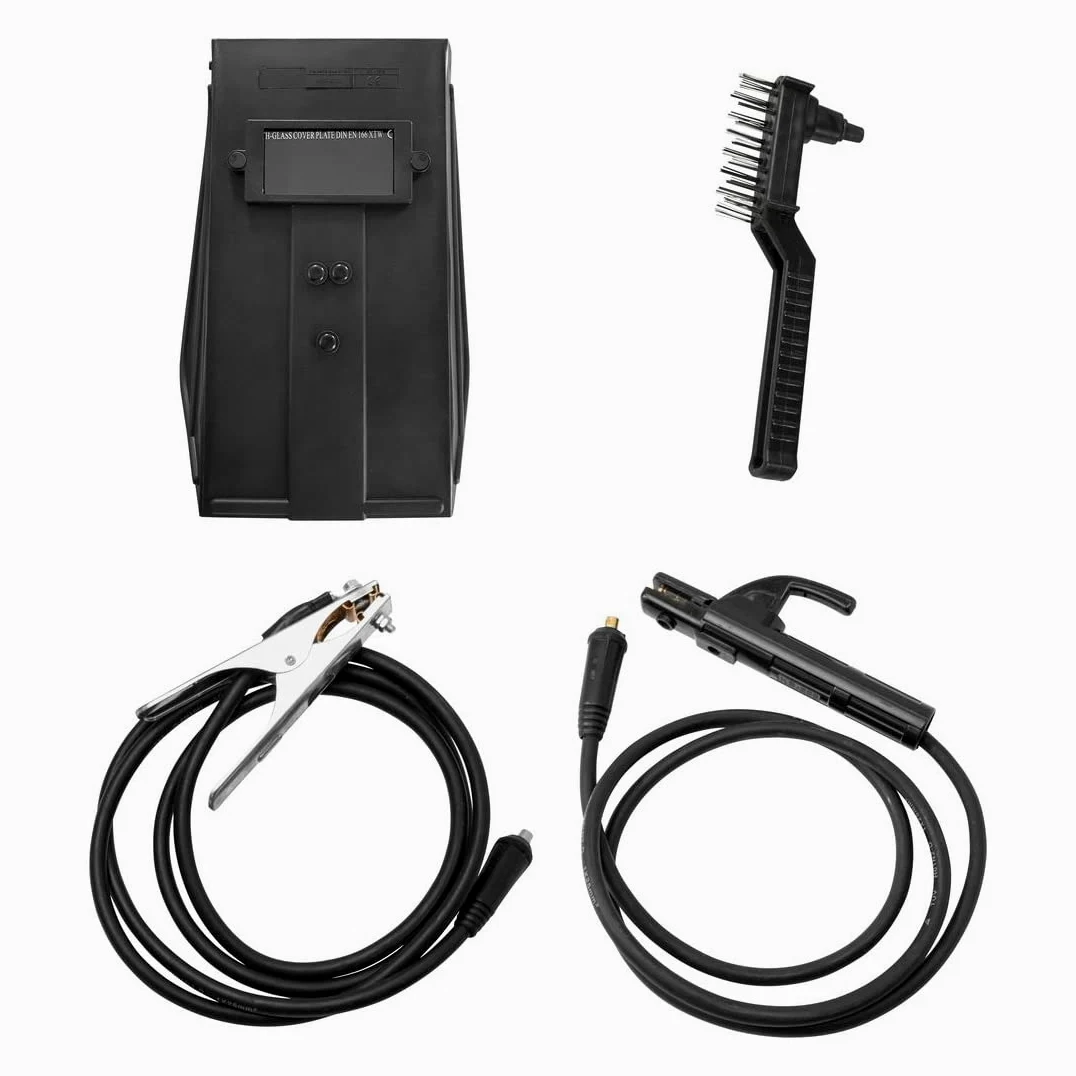 Güde Saldatrice Inverter GIS 122 (230 V, 16,7 W di potenza inattiva, 3,6 kVA max. di alimentazione, 10 – 120 A, corrente di saldatura, con supporto per elettrodi, morsetto di massa, martello di scorie