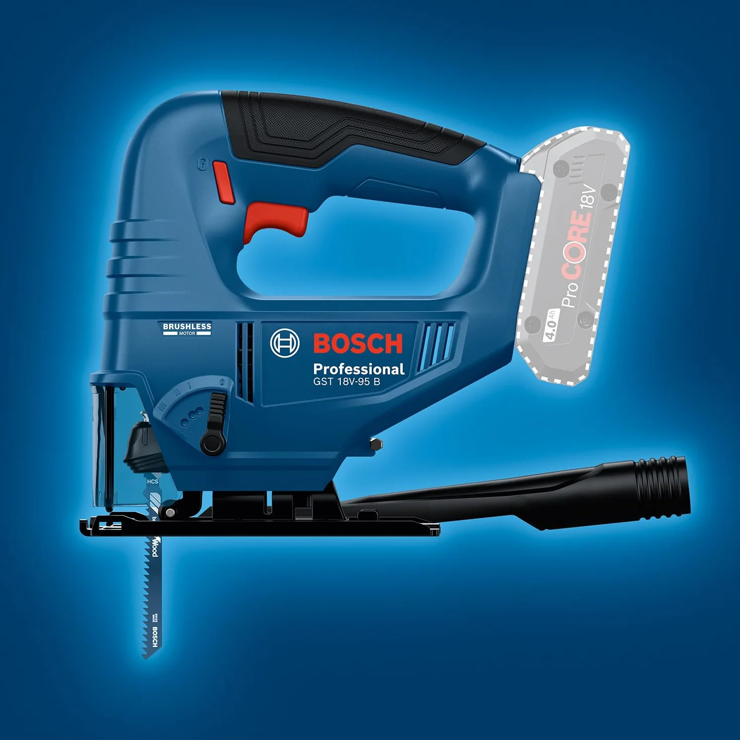 Bosch Professional 18V System Seghetto alternativo a batteria GST 18V-95 B (senza batteria/caricabatteria)