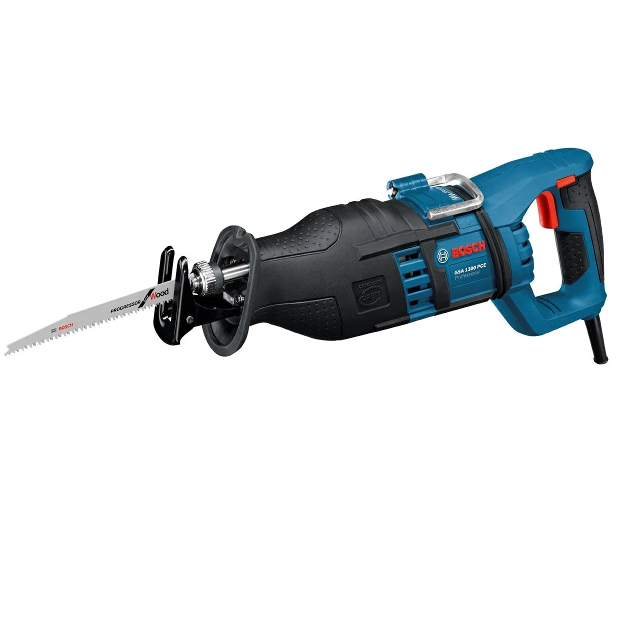Bosch Professional 060164E200 Sega Universale GSA 1300 PCE, Profondità di Taglio: 230 mm, con SDS e Constant Electronic, 2 Lame (Legno/Metallo), in Valigetta, 1300 watts