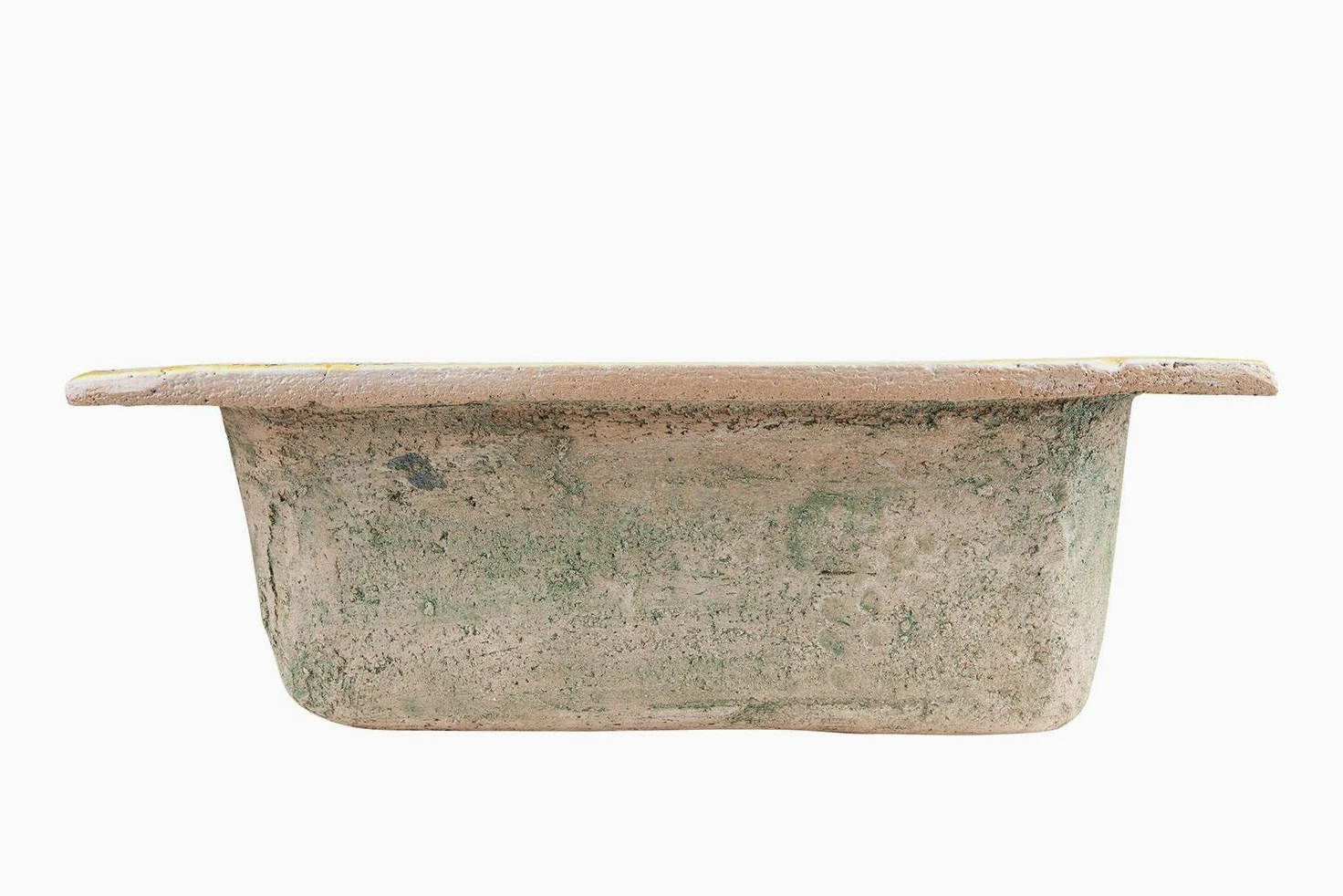 Lavabo ceramica siciliana Terra - Lavello da cucina quadrato da incasso, Un Lavabo da cucina colorato fatto a mano da cucina | Lavello da cucina in ceramica siciliana dall'Italia 42 x 42 cm