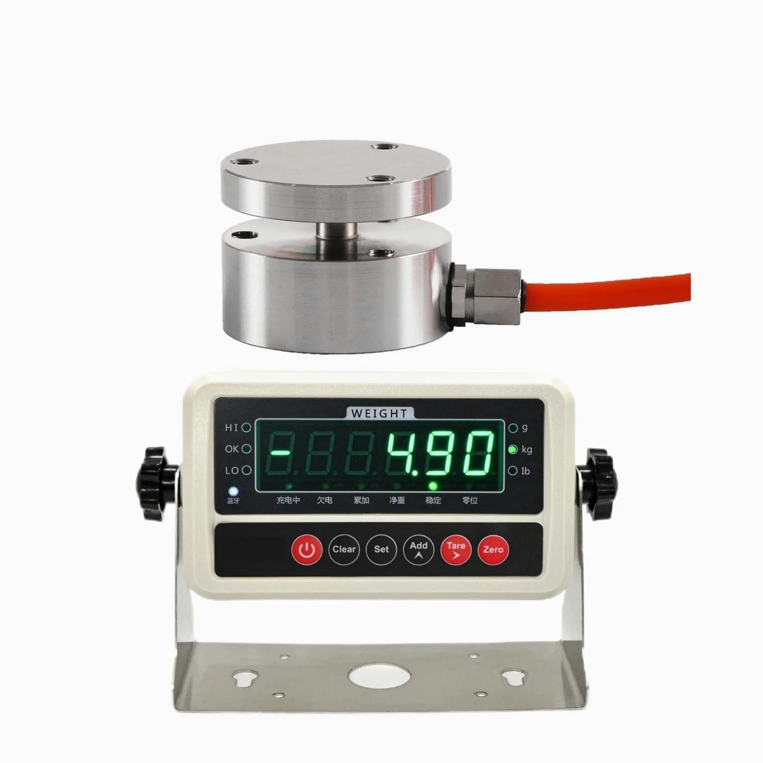 Cella di carico a soffietto mini da 20 kg a 2 t con indicatore, display digitale, sensore della bilancia per dispositivi di pesatura(100KG with Indicator)