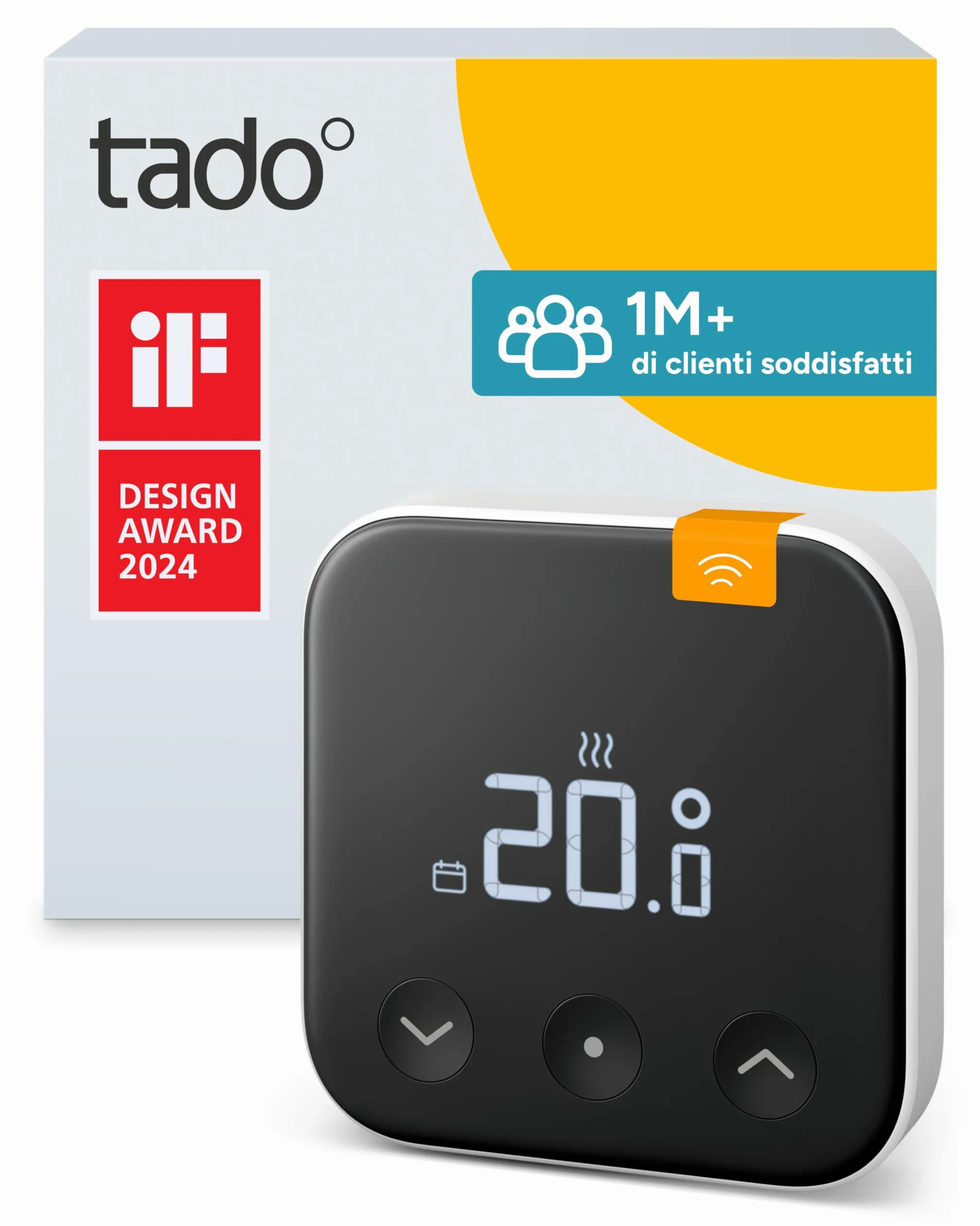 tado° sensori di temperatura wireless X, prodotto aggiuntivo per termostati intelligenti X, controllo ottimale dei radiatori, semplice installazione fai da te