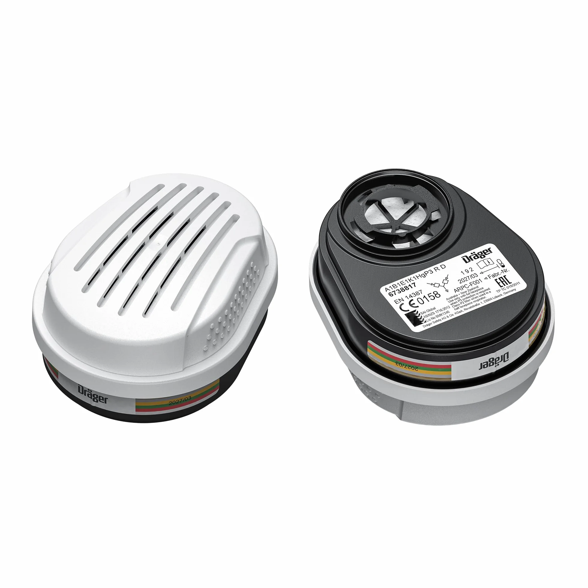 Dräger Safety Dräger X-plore Filter ABEKHg-P3 RD – 1 paio per maschera 3300, 3500 o maschera integrale 5500