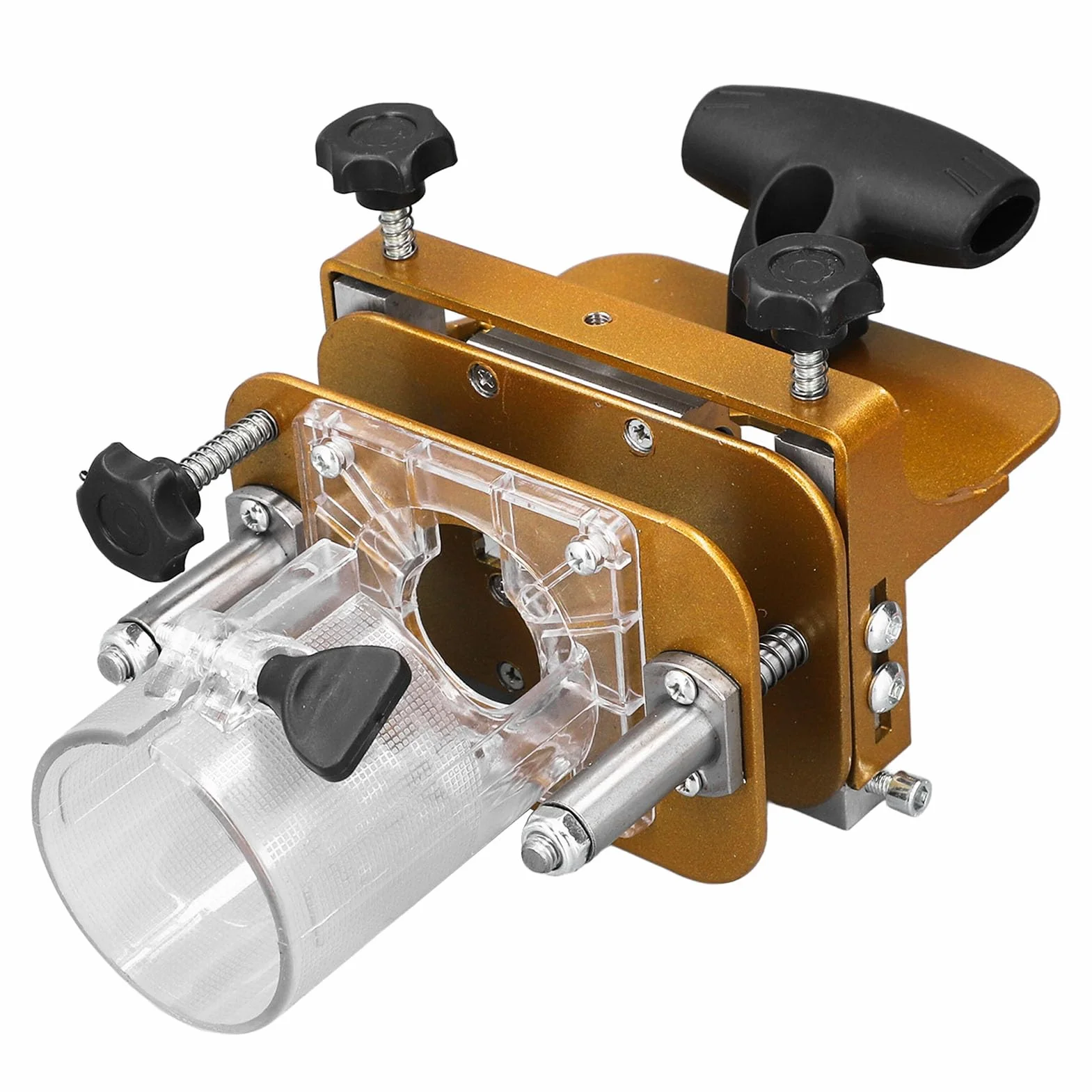 Maschera per Mortasare 2 in 1, Staffa per Scanalatura con Fissaggio Invisibile Maschera per Mortasa e Tenone per Fresatrice Utensile Multifunzionale per Scanalatura per la