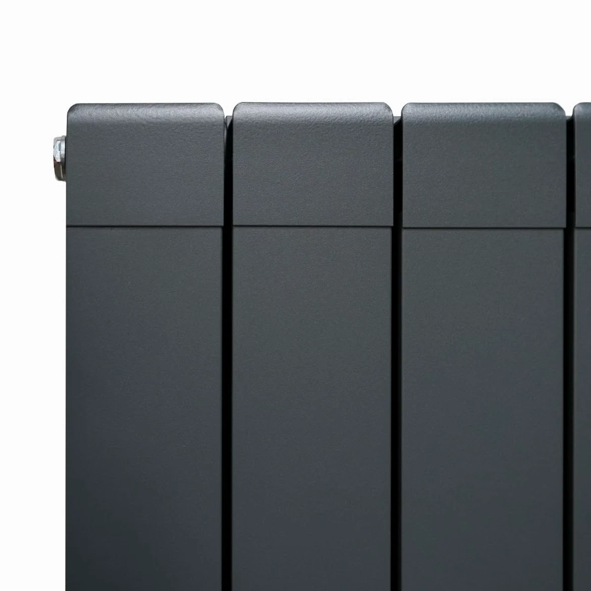 Radiatore di Design in Alluminio 1800mm x 395mm Verticale Doppio Pannello Piatto A Colonna Termosifone Moderno Leggero Grigio Antracite Spazzola Kit di Fissaggio Staffe Inclusi