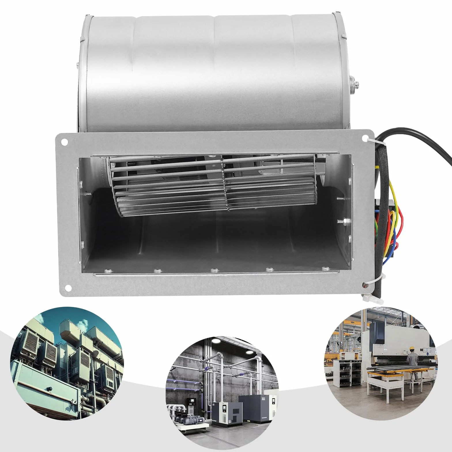 Ventilatore radiale industriale, ventola radiale, ventilatore radiale, ventola di caldaia in lamiera d'acciaio, 300 W, 220 V, 840 m³/h