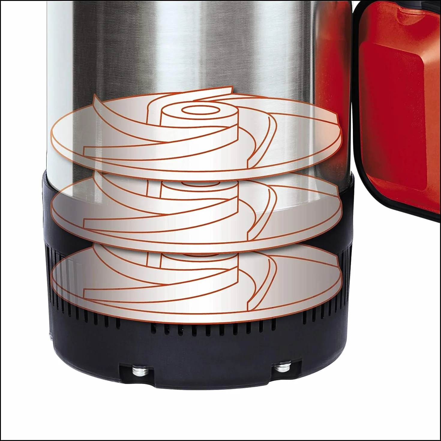 Einhell GC-PP 900 N Pompa di profondità (900 W, portata max 6000 L/h, prevalenza 32 m, immersione max 7m, 3 giranti)