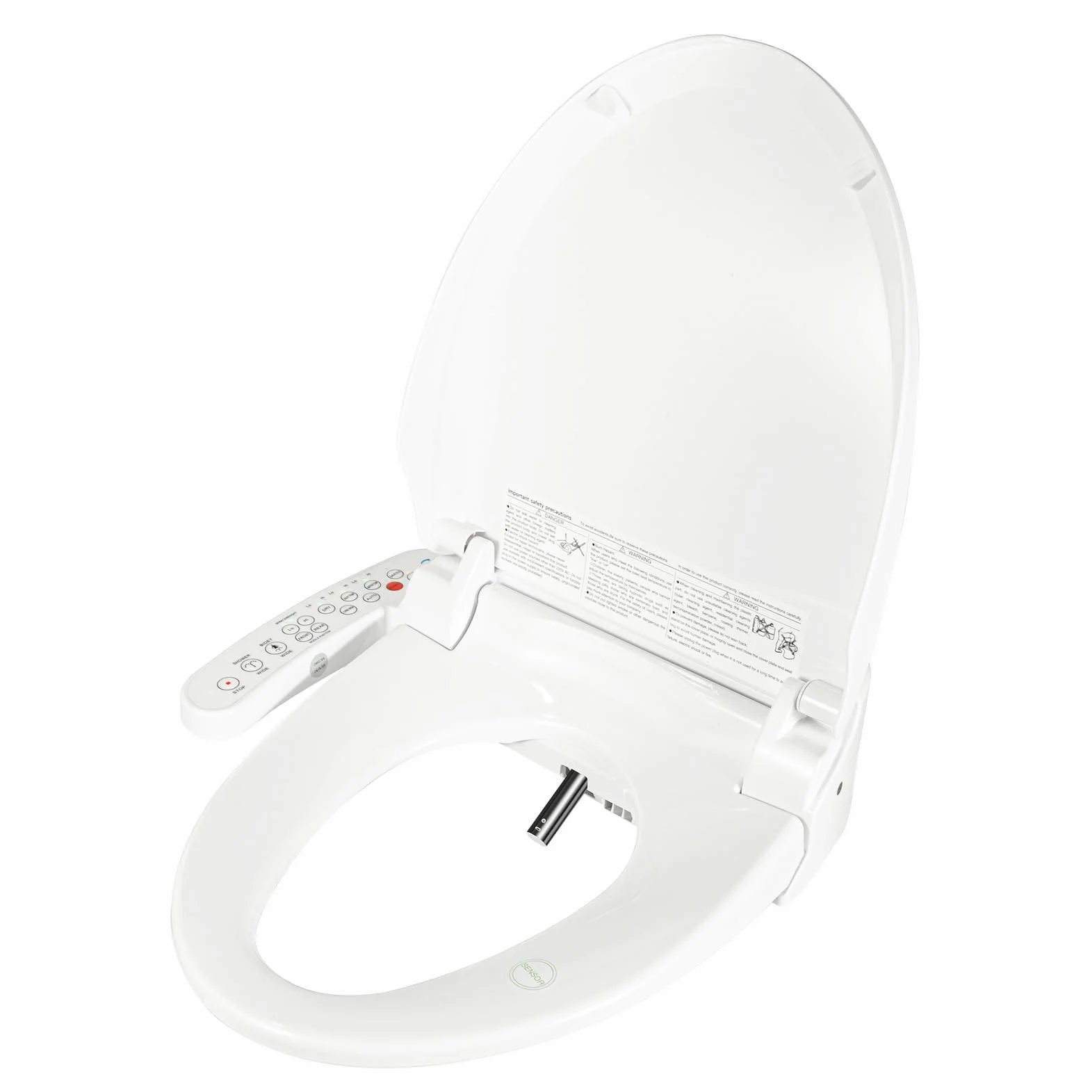 WC intelligente elettrico, toilette con dispositivo di pulizia deodorizzazione automatica temperatura regolabile massaggio intelligente per casa di cura hotel, bianco