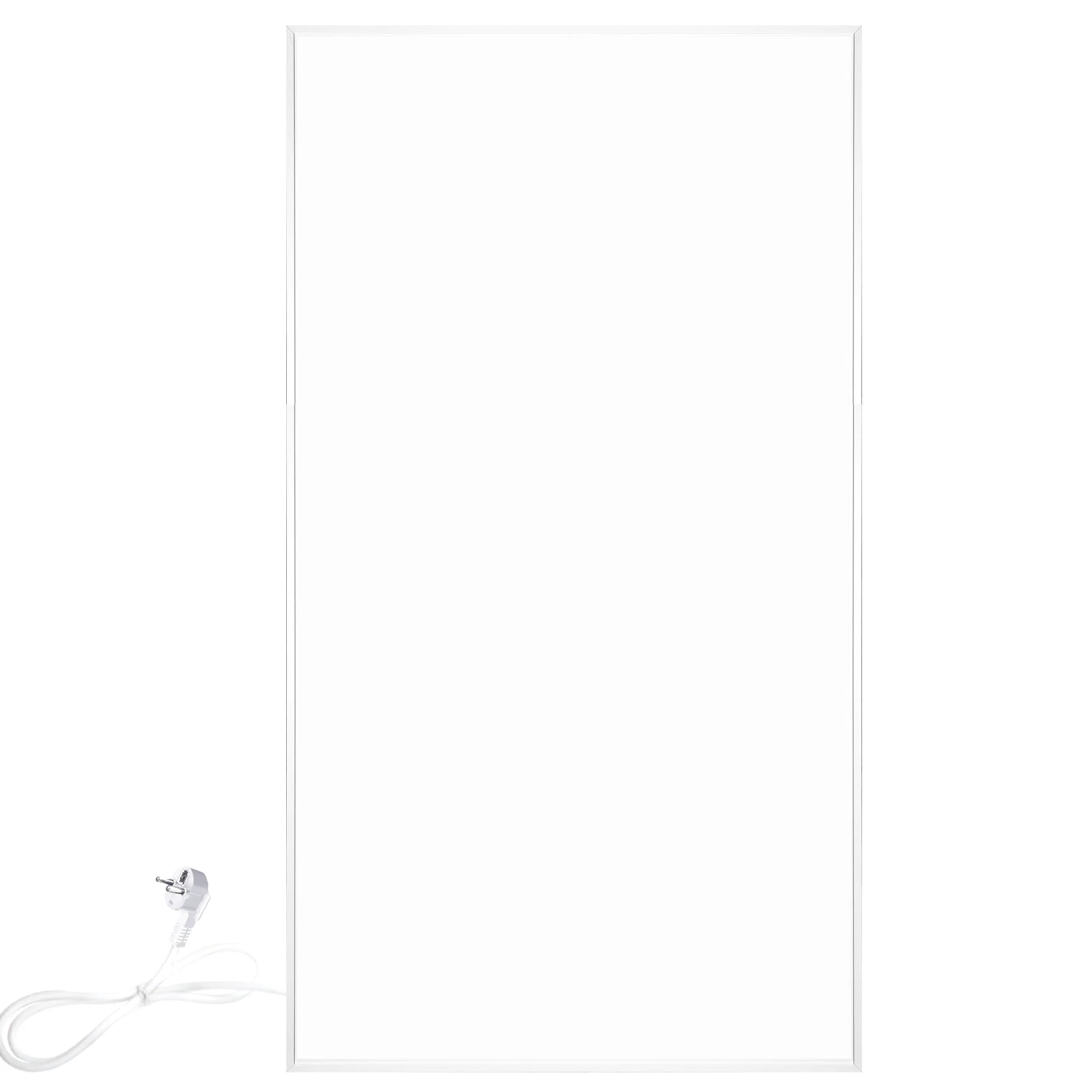 WarmlyYours, pannello radiante elettrico bianco, potenza 800 watt, 60 x 120 cm, montaggio a parete, in alluminio, calore a infrarossi