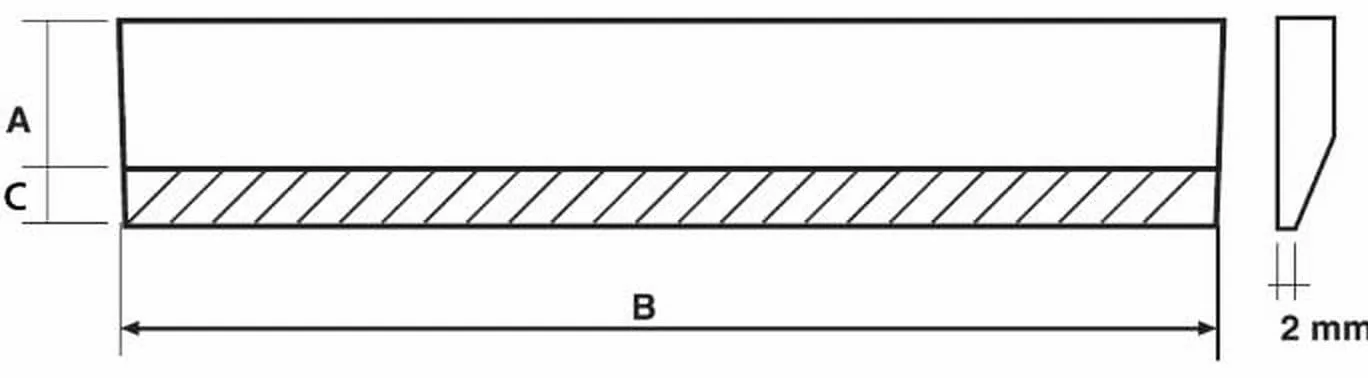 Lama Fresata Ama Acciaio 60x12x2000 mm per Ruspe