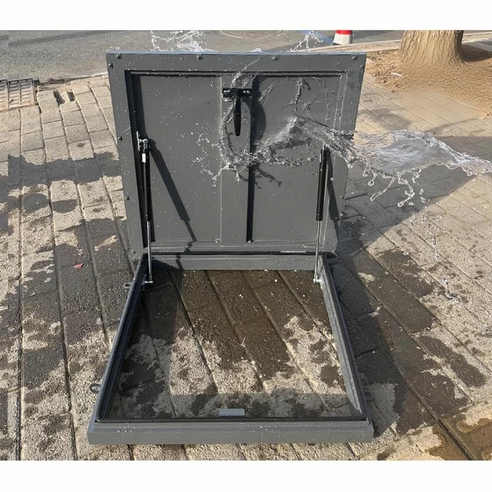Botola Di Accesso Al Tetto In Acciaio, Cortile Ingresso A Soffitto Copertura Antipioggia Porta Di Sicurezza Zincata, Tetto Esterno Botola Di Manutenzione(75x95cm)