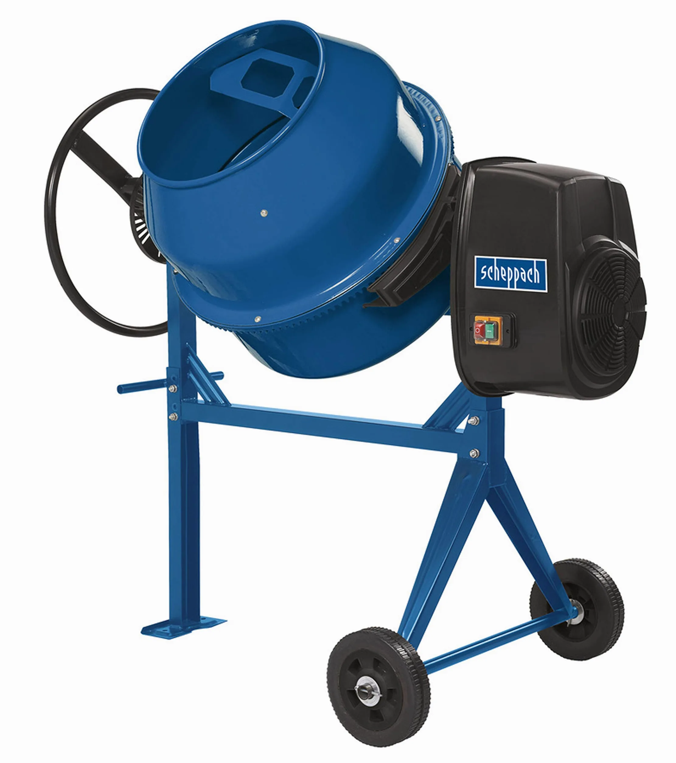 Scheppach Miscelatore per calcestruzzo MIX140 (550 W, capacità 140 L, velocità 26,6 min-1, durevole e robusto, ruote dentate in ghisa)
