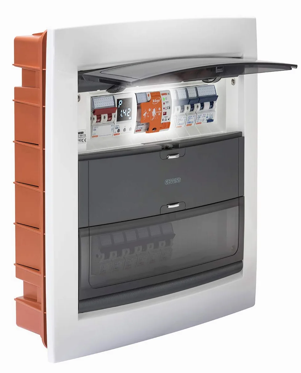 GEWISS - GWD4229R - Restart Rm - 2 Poli - Accoppiato Con Mdc - 25 A 4500A Tipo A Curva C Idn=0,03 A 230 V - 3 Moduli En 50022