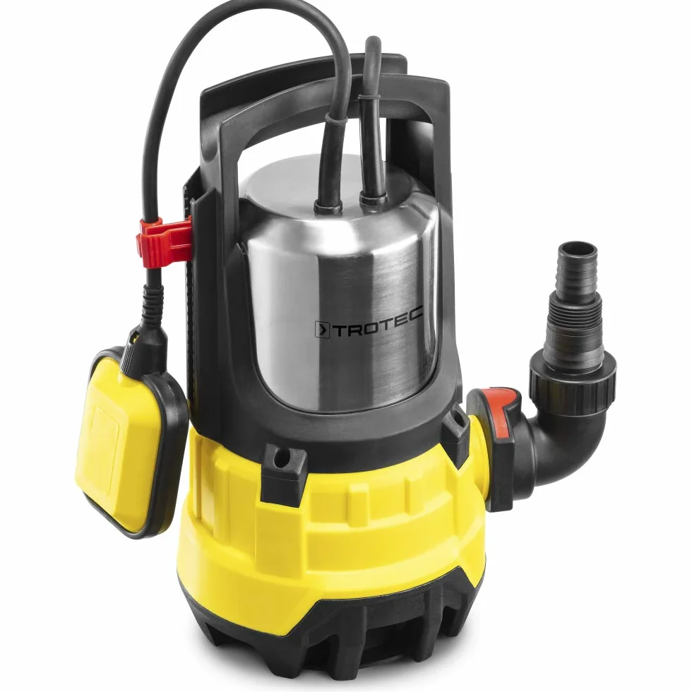 TROTEC POMPA sommersa TWP 11000 ES – Pompa per acque sporche – Portata 20000 l/h, Potenza 1.100 Watt, Profondità massima di immersione 7 m, Protezione da funzionamento a secco, IPX8