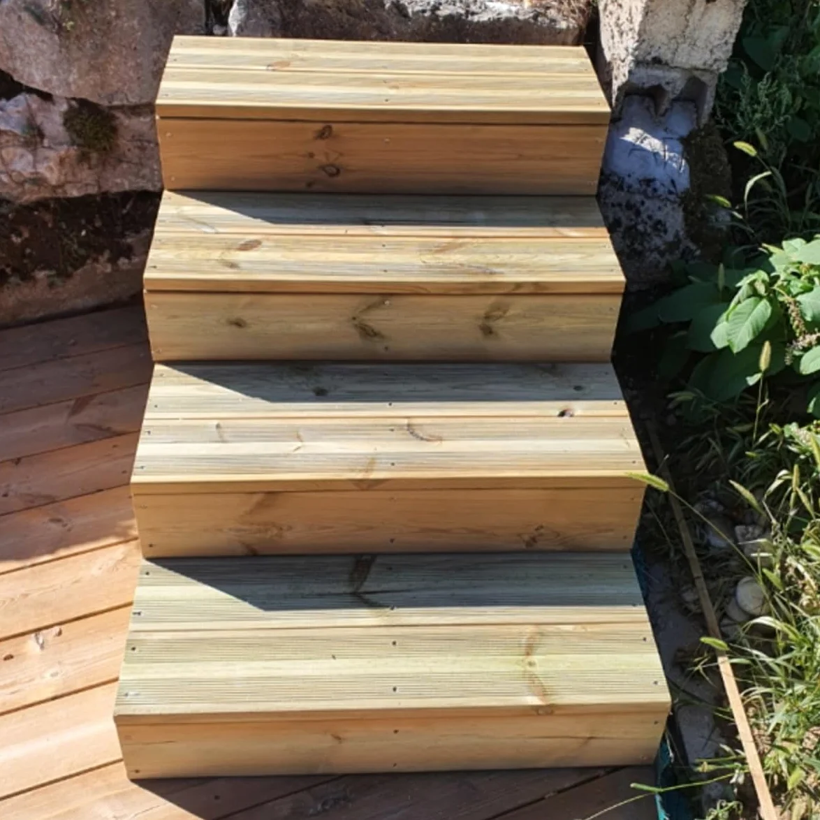 Gradino modulare,Gradino in Legno per accedere ad una Porta o per creare una Scala- Vinuovo - 2 tavole 29 cm l160 cm h17cm