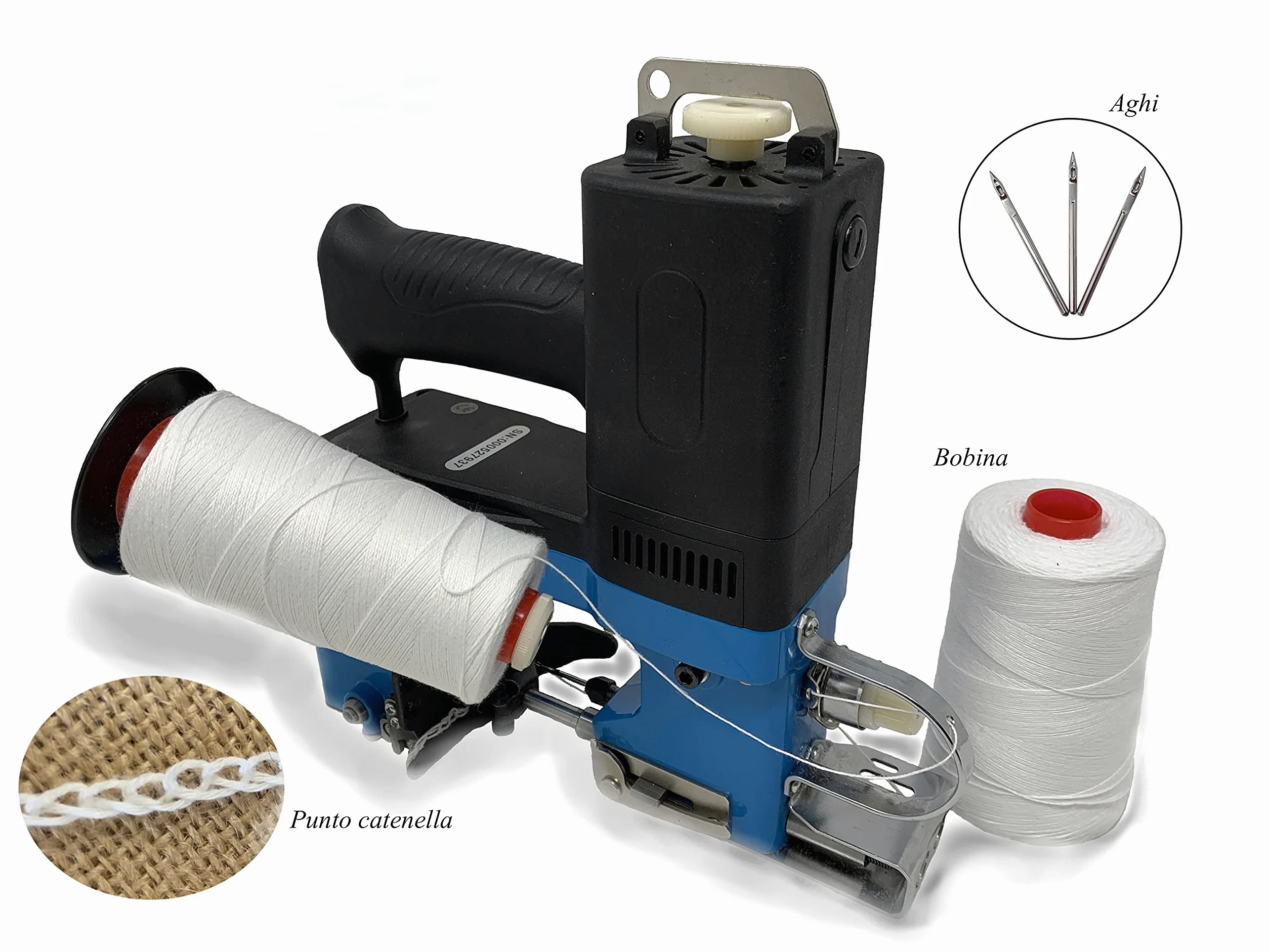 CALLONI – Cucitrice portatile per tessuto, sacchi di riso, sacchi di carta, sacchi plastica